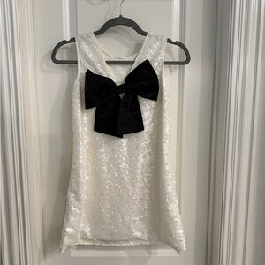 Girls sequin bows dress